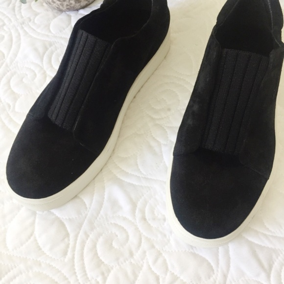 Vince | Cantara Black Suede Slip On Sneaker Size 5 - Picture 5 of 9